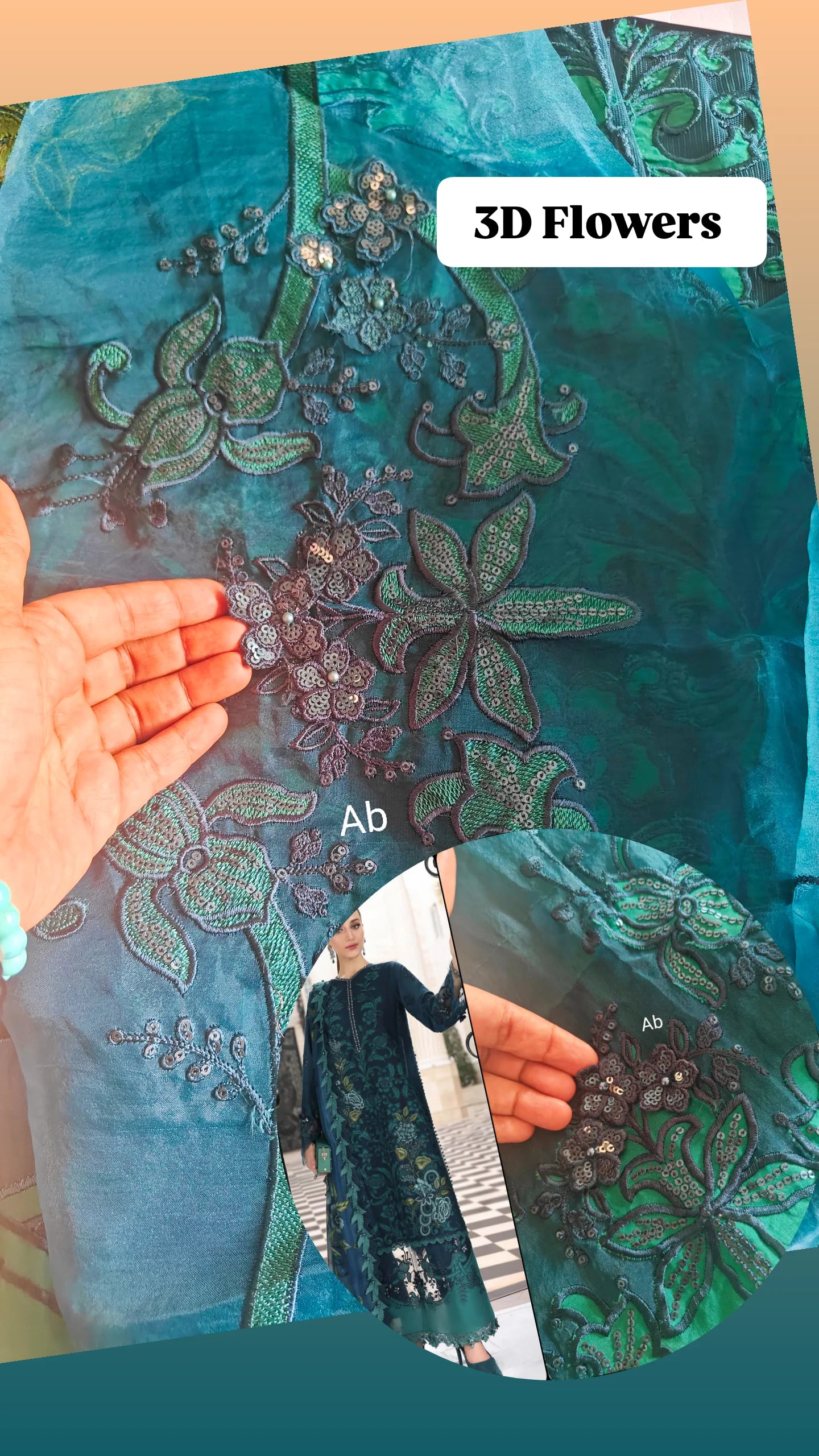 Open Open Pic/Sale‼️Maria B Eid Lawn 26/Vol 2/D-06/Sea Green