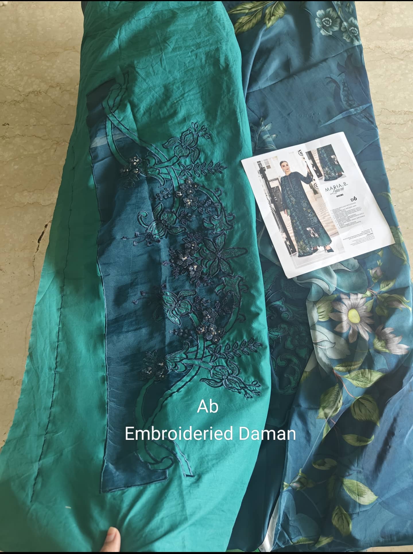 Open Open Pic/Sale‼️Maria B Eid Lawn 26/Vol 2/D-06/Sea Green