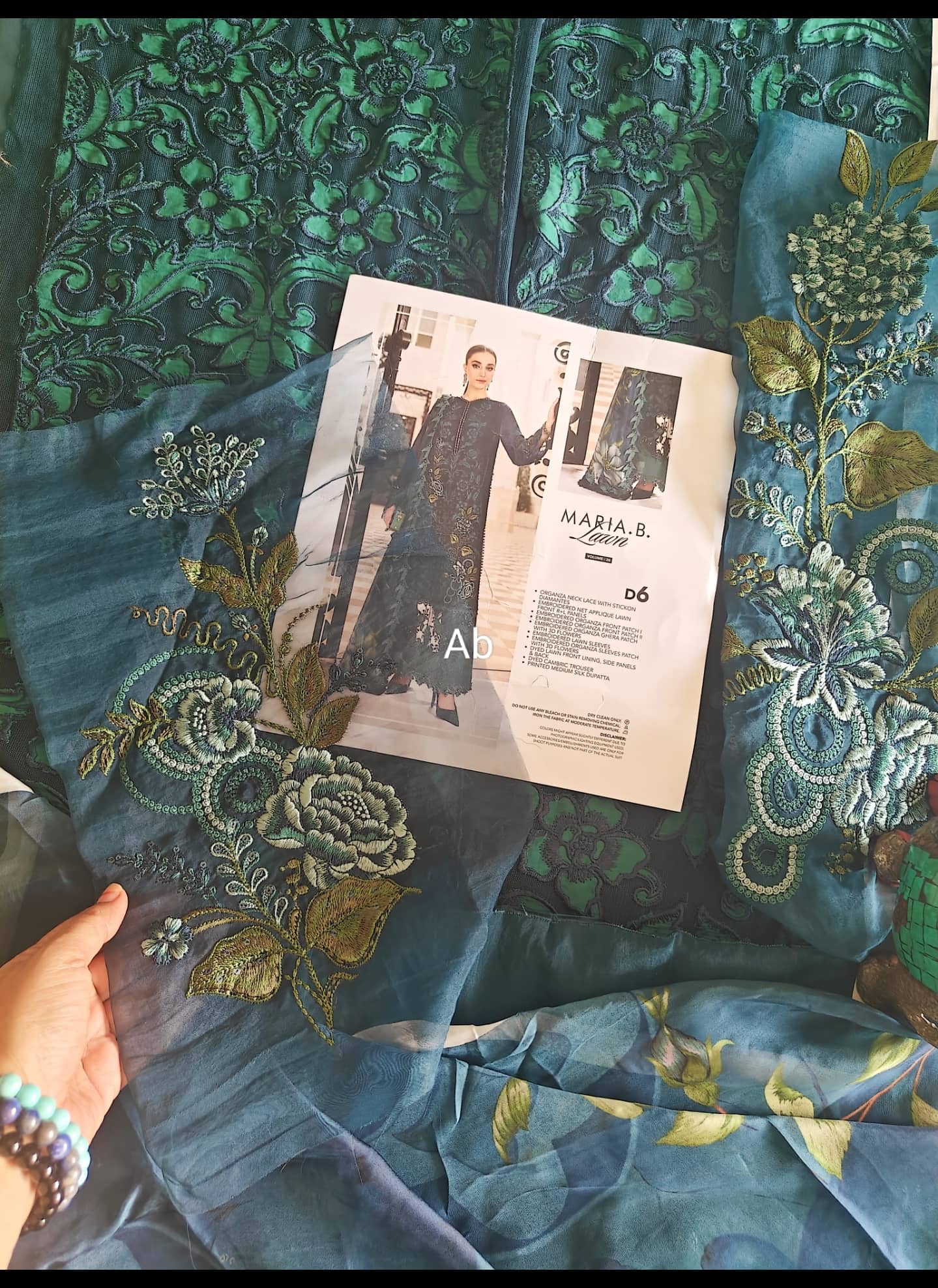 Open Open Pic/Sale‼️Maria B Eid Lawn 26/Vol 2/D-06/Sea Green