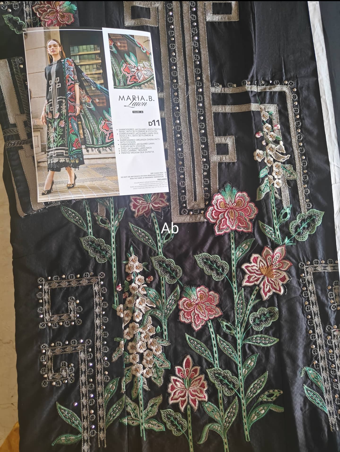 Open Open Pic/Sale‼️Maria B Eid Lawn 26/Vol 2/D-11/Black