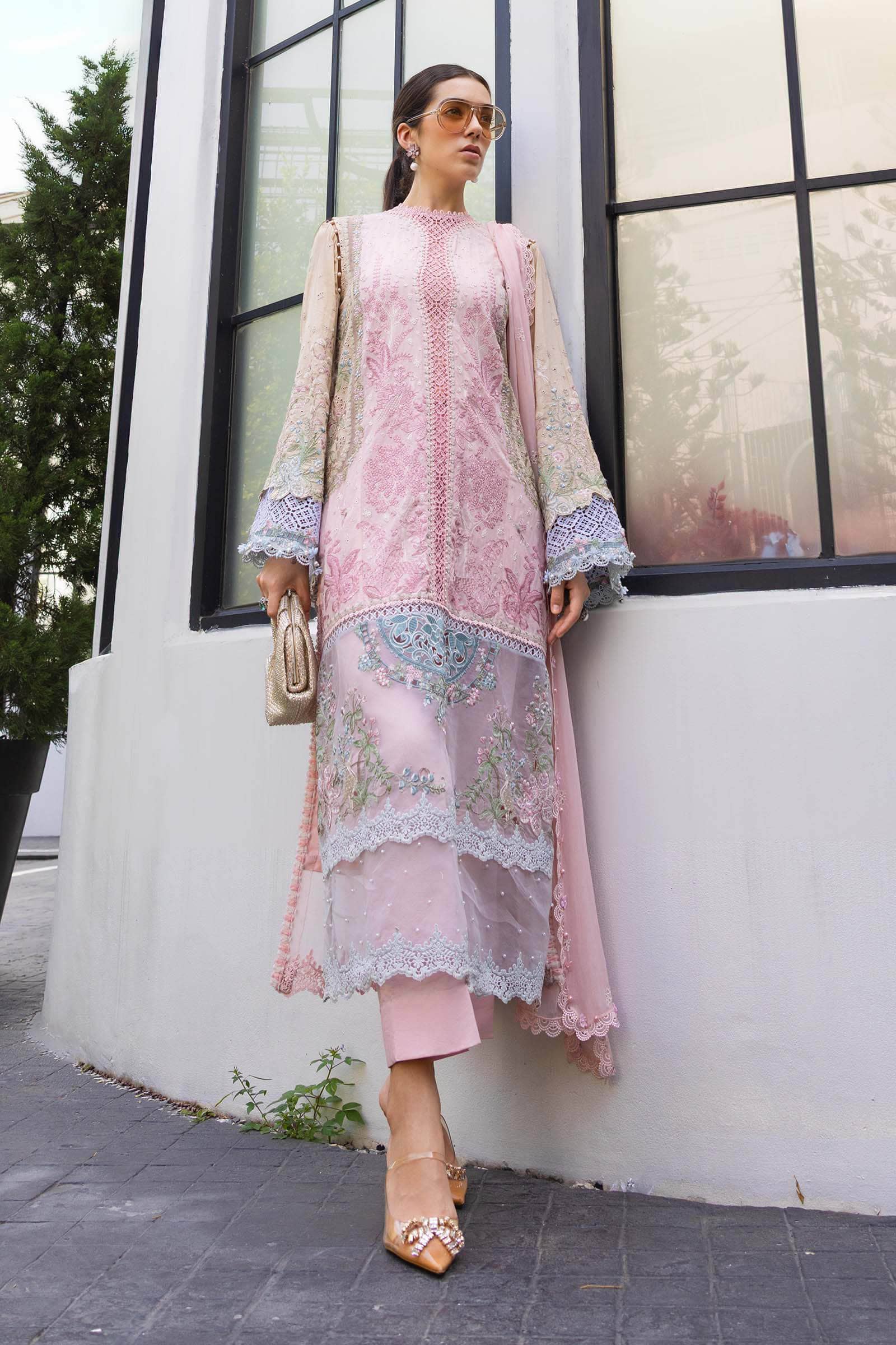 Maria B Eid Lawn 26/Vol 2/D-09/Pink