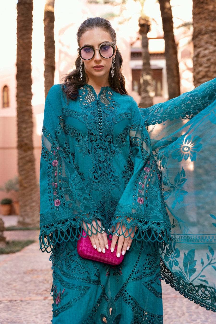 Maria B Lawn Pakistani Suit Restocked/Maria B Luxury Lawn 25/13B/Teal