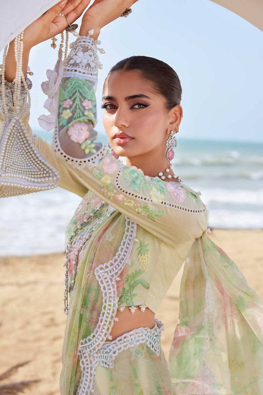 Restocked/Maria B Luxury Lawn 25/Vol 2/D 04/Yellow