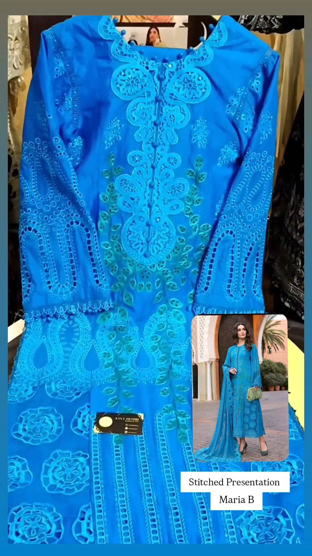Stitched Look of Unstitched Maria B Luxury Lawn 25/3 B/Size - XL L M S
