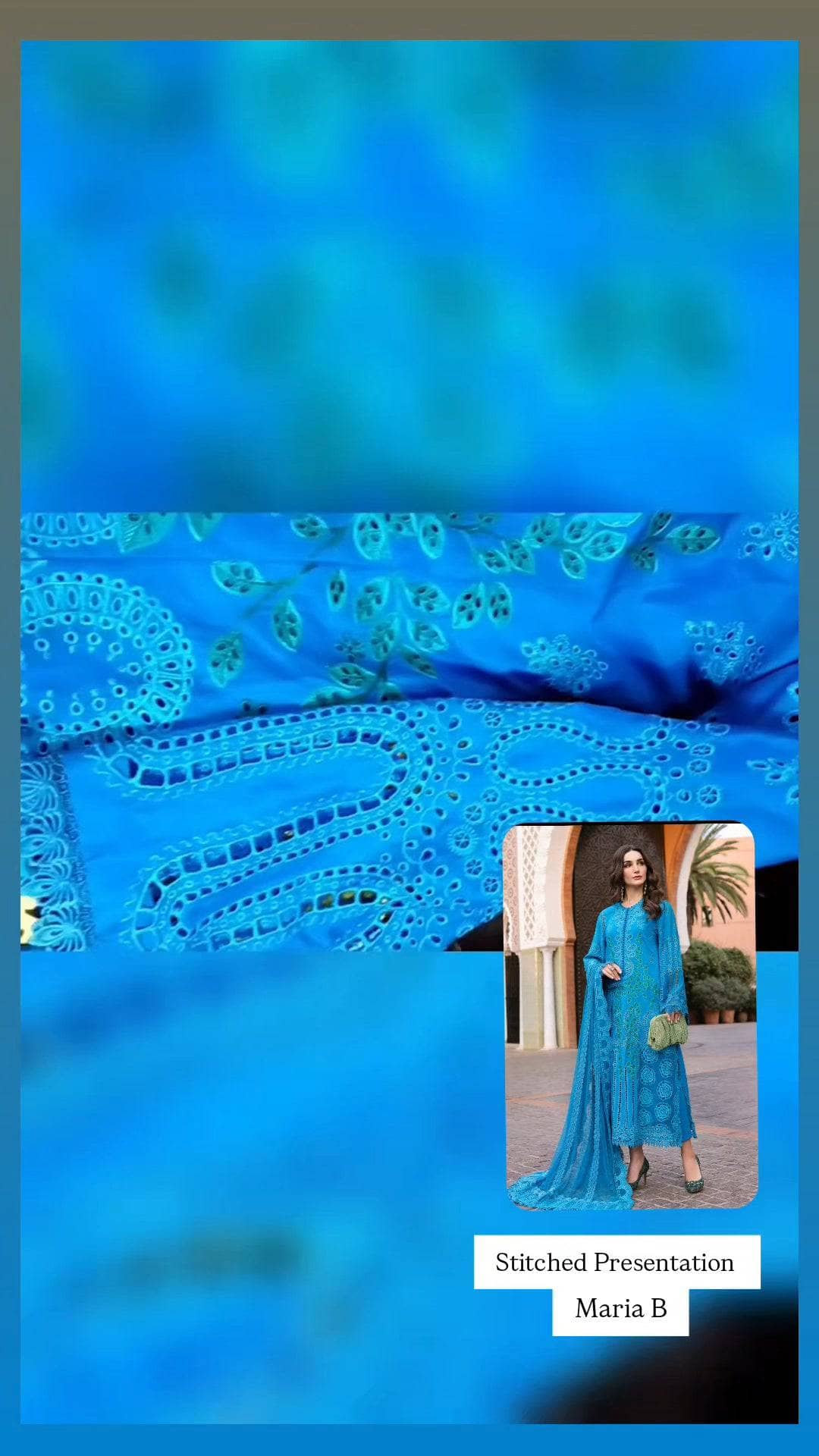 Stitched Look of Unstitched Maria B Luxury Lawn 25/3 B/Size - XL L M S