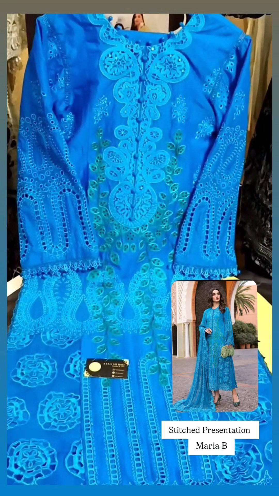 Stitched Look of Unstitched Maria B Luxury Lawn 25/3 B/Size - XL L M S