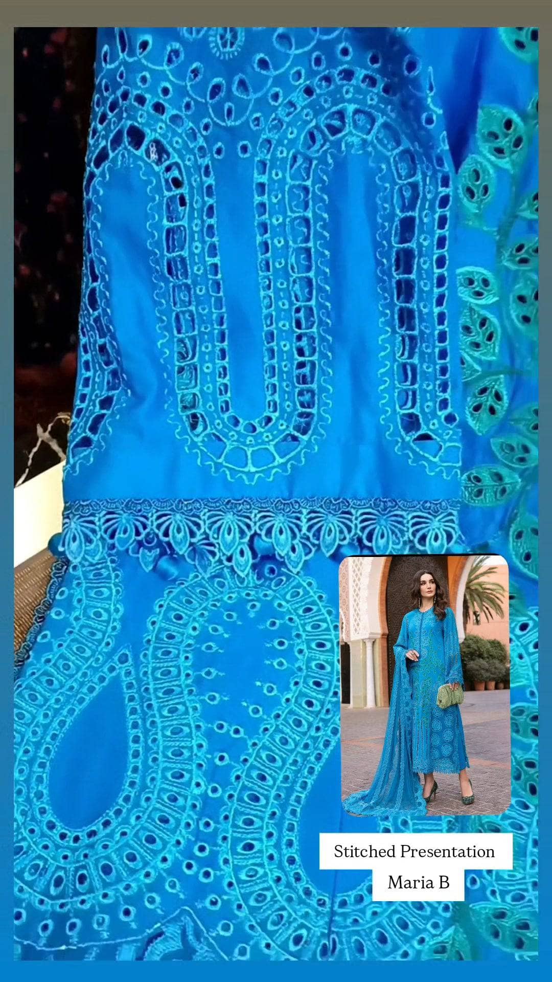 Stitched Look of Unstitched Maria B Luxury Lawn 25/3 B/Size - XL L M S