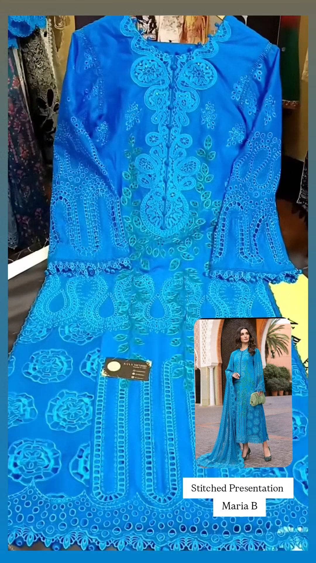 Stitched Look of Unstitched Maria B Luxury Lawn 25/3 B/Size - XL L M S