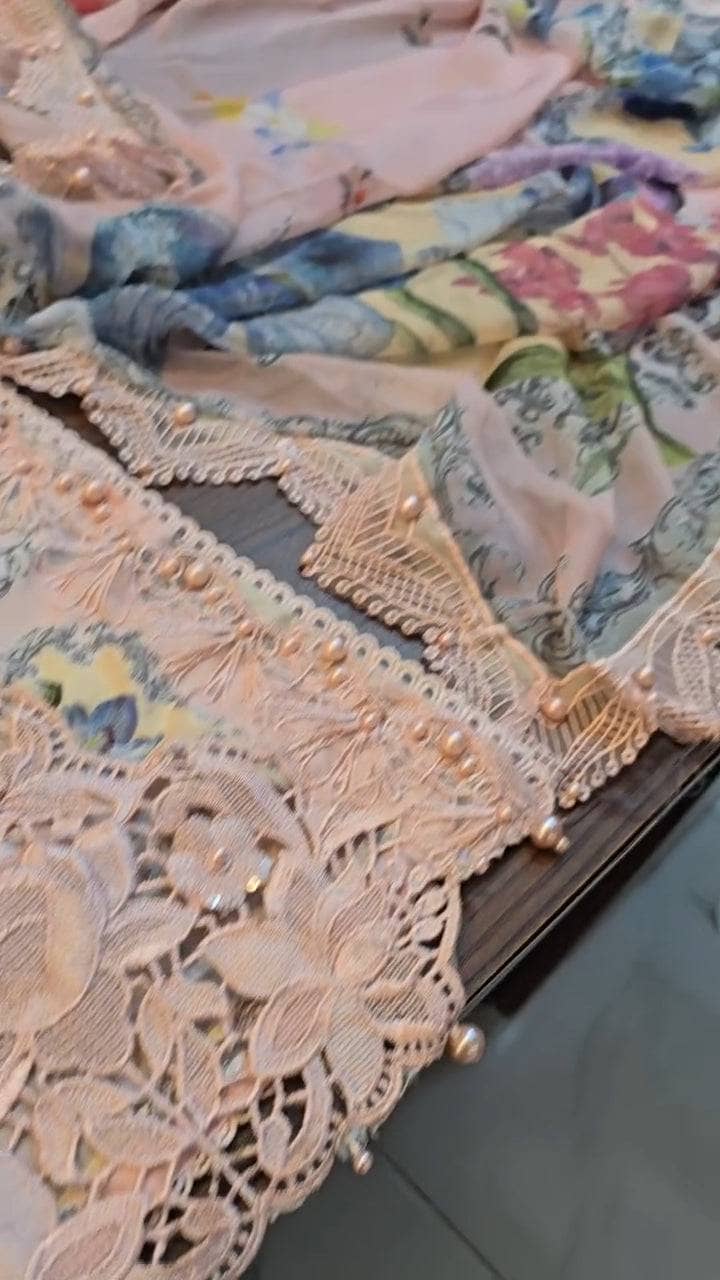 Stitched Look of Unstitched Maria B M Prints 25/11 A/Size - XL L M S