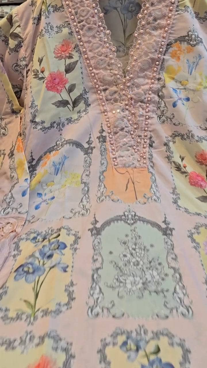 Stitched Look of Unstitched Maria B M Prints 25/11 A/Size - XL L M S