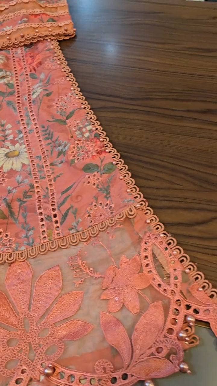 Stitched Look of Unstitched Maria B M Prints 25/8A/Size - XL L M S