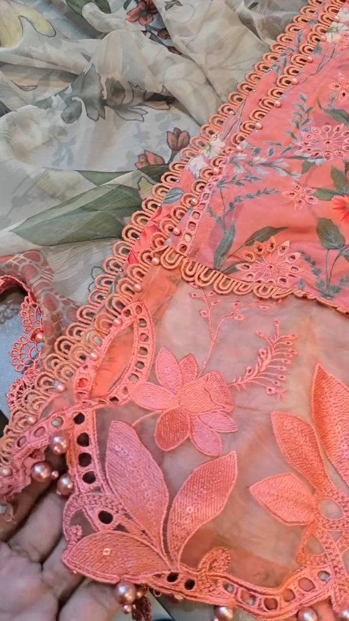 Stitched Look of Unstitched Maria B M Prints 25/8A/Size - XL L M S