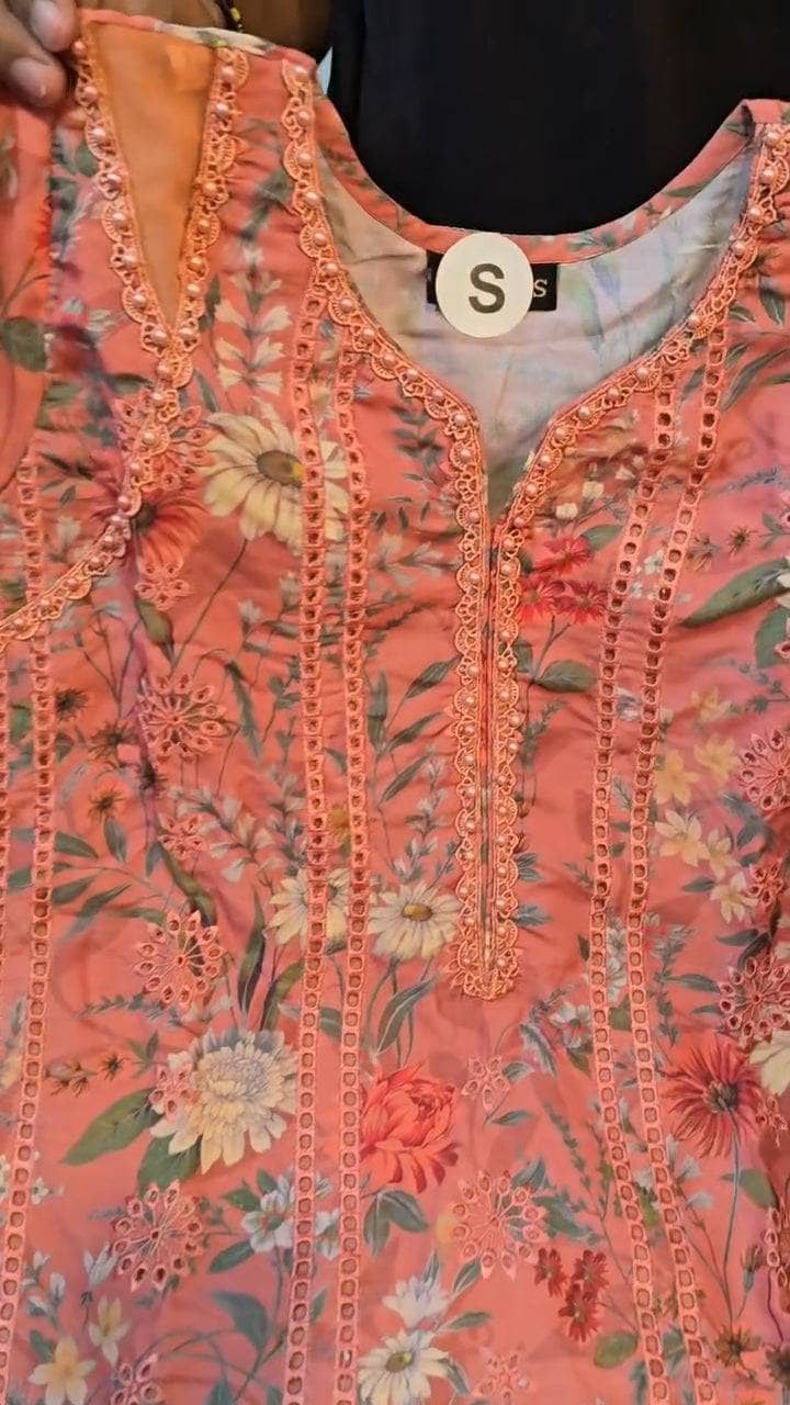 Stitched Look of Unstitched Maria B M Prints 25/8A/Size - XL L M S