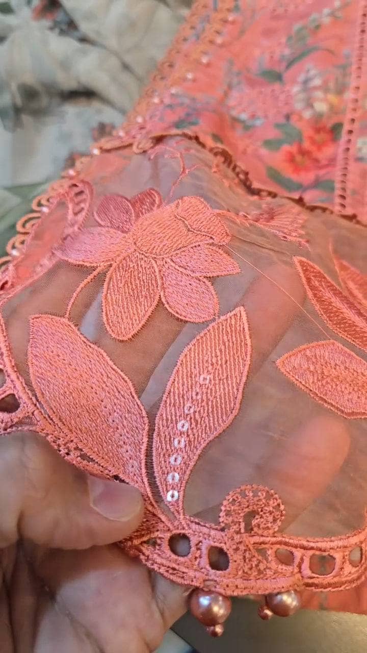 Stitched Look of Unstitched Maria B M Prints 25/8A/Size - XL L M S