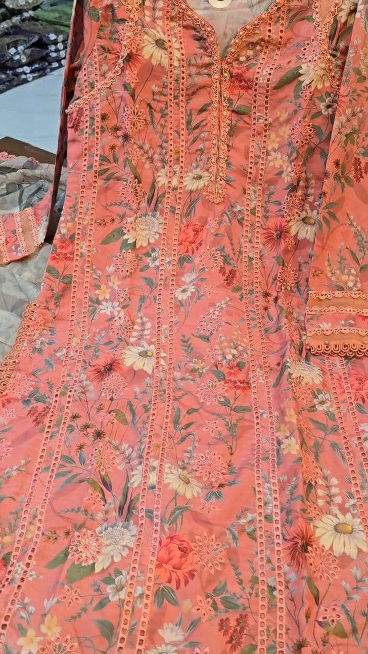 Stitched Look of Unstitched Maria B M Prints 25/8A/Size - XL L M S