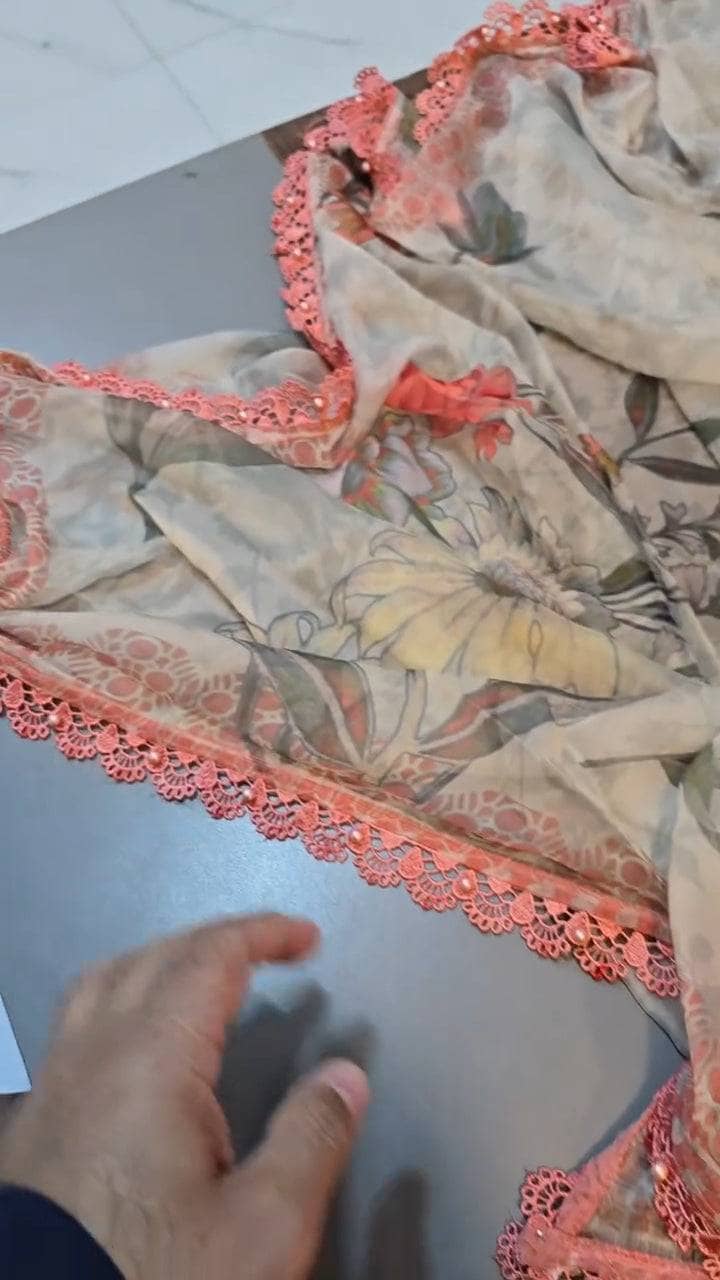 Stitched Look of Unstitched Maria B M Prints 25/8A/Size - XL L M S