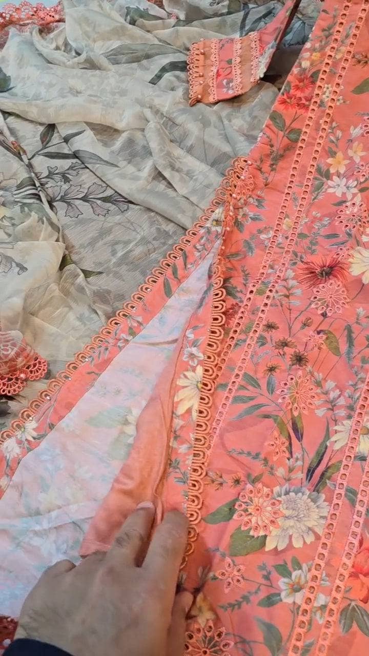 Stitched Look of Unstitched Maria B M Prints 25/8A/Size - XL L M S