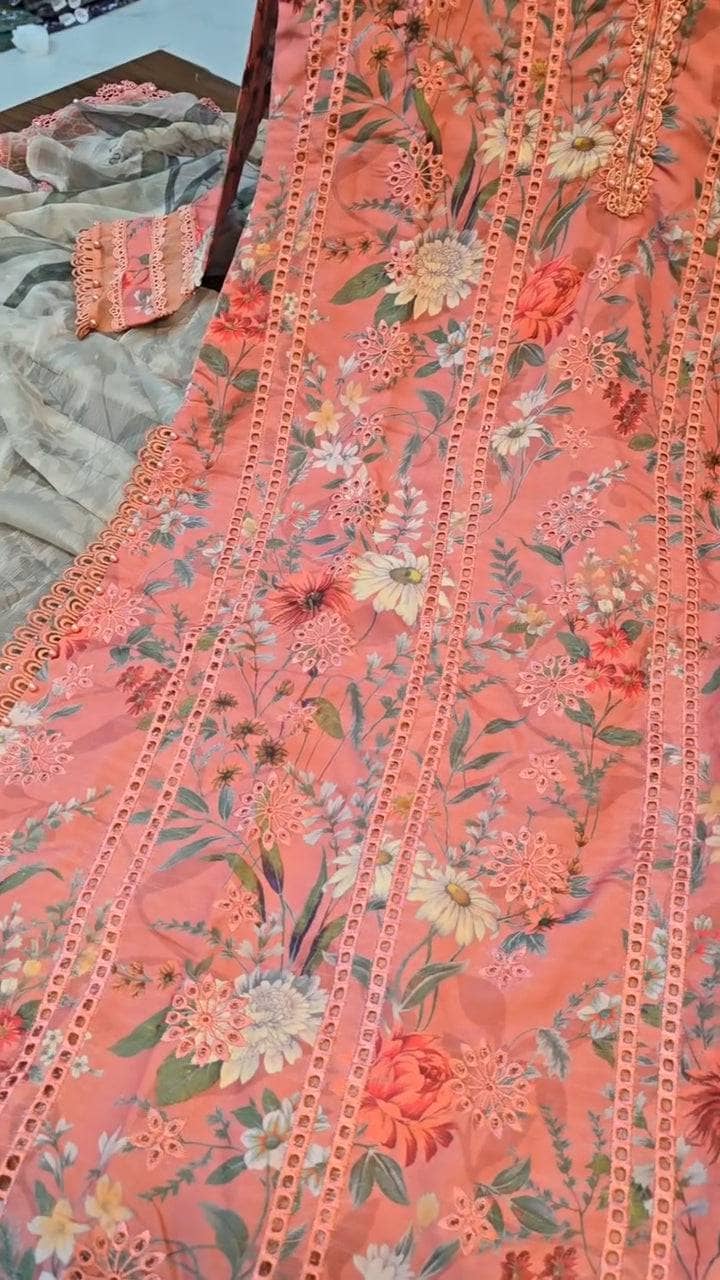 Stitched Look of Unstitched Maria B M Prints 25/8A/Size - XL L M S