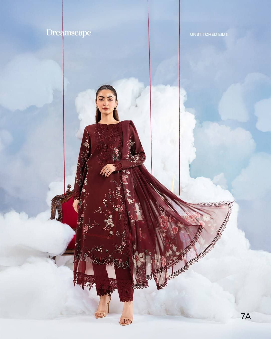 Maria B M Basics Dreamscape/7A/Maroon