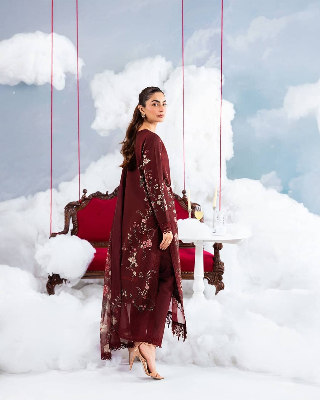 Maria B M Basics Dreamscape/7A/Maroon
