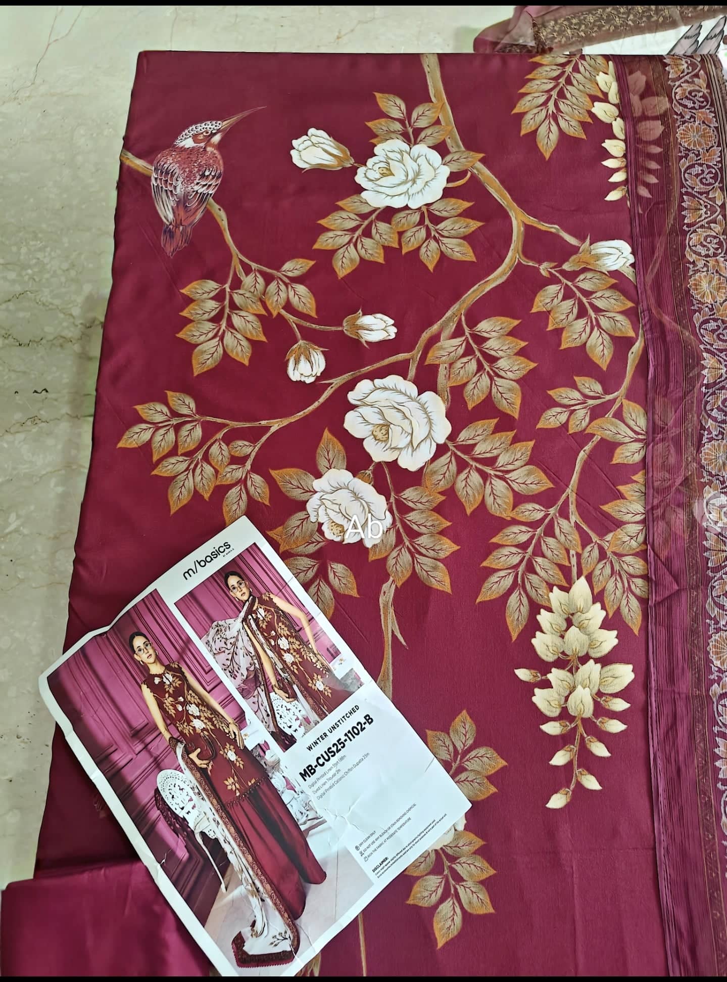 Open Pic/Maria B M Basics/Vol 2/Linen Suit/2B/Maroon