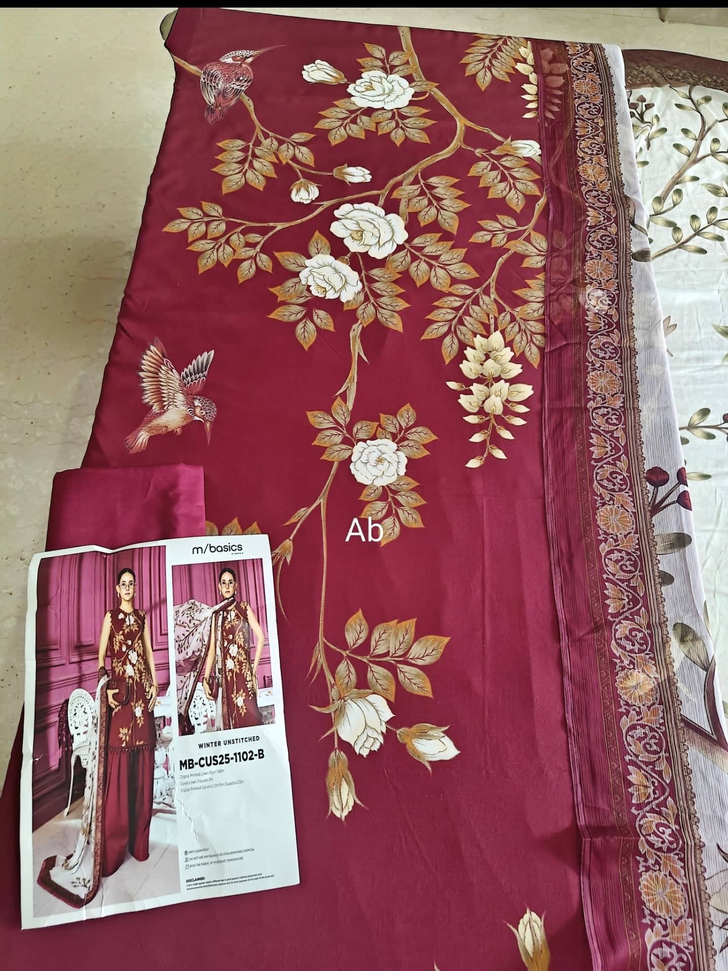 Open Pic/Maria B M Basics/Vol 2/Linen Suit/2B/Maroon