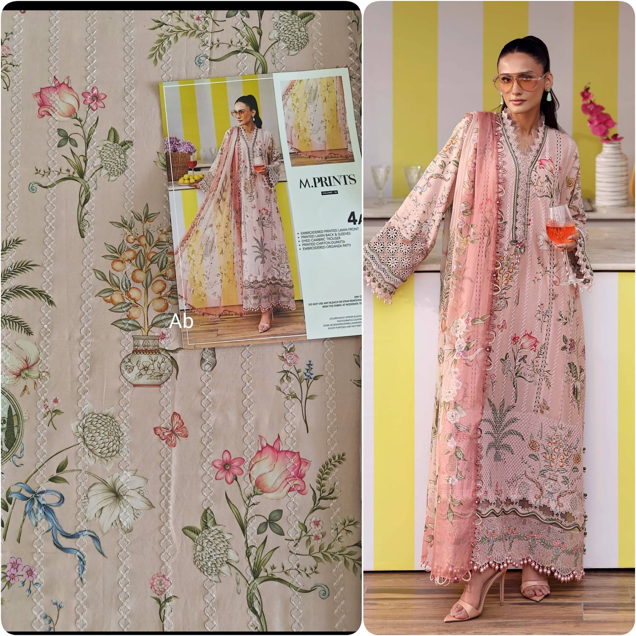 Open Pic/Maria B M Prints 26/Vol 2/4A/Tea Pink