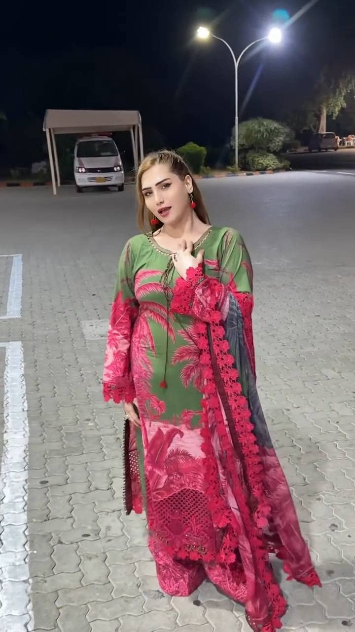 Spotted in Sale‼️Maria B M Prints 26/Safari Scape/11 B/Green/Chiffon Dupatta
