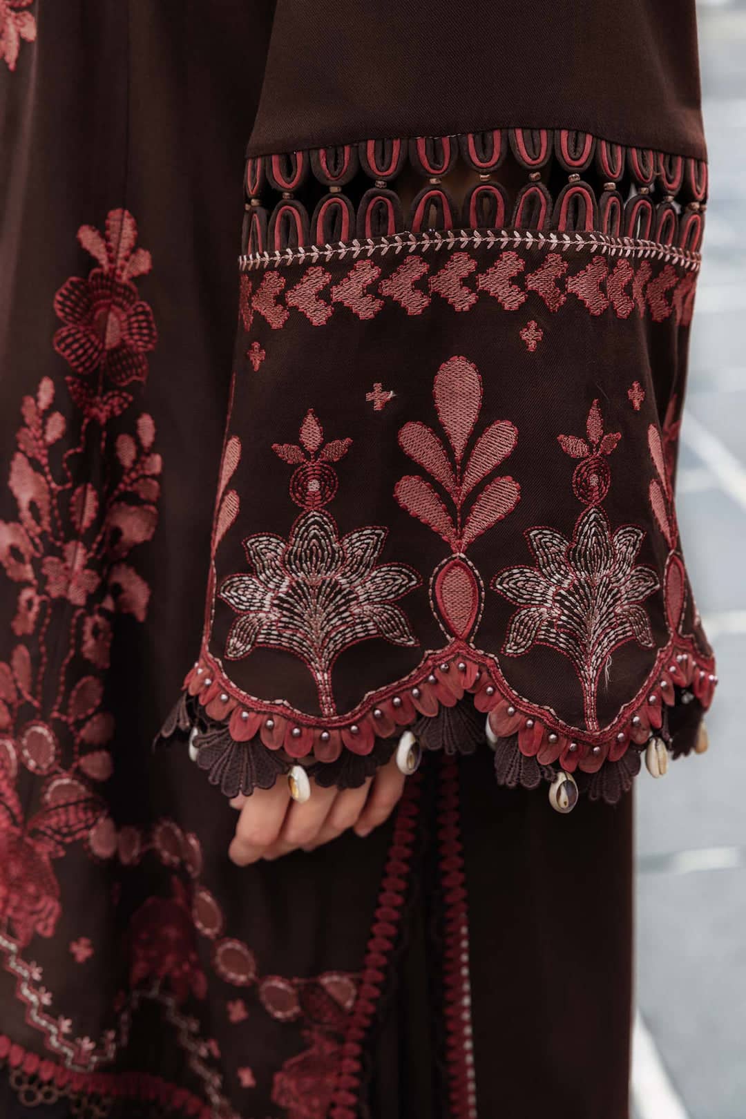 Maria B M Prints Winter Collection Maria B M Prints 25/Vol 2/4A/Winter Edit/Brown/Twill Linen/Wool Shawl
