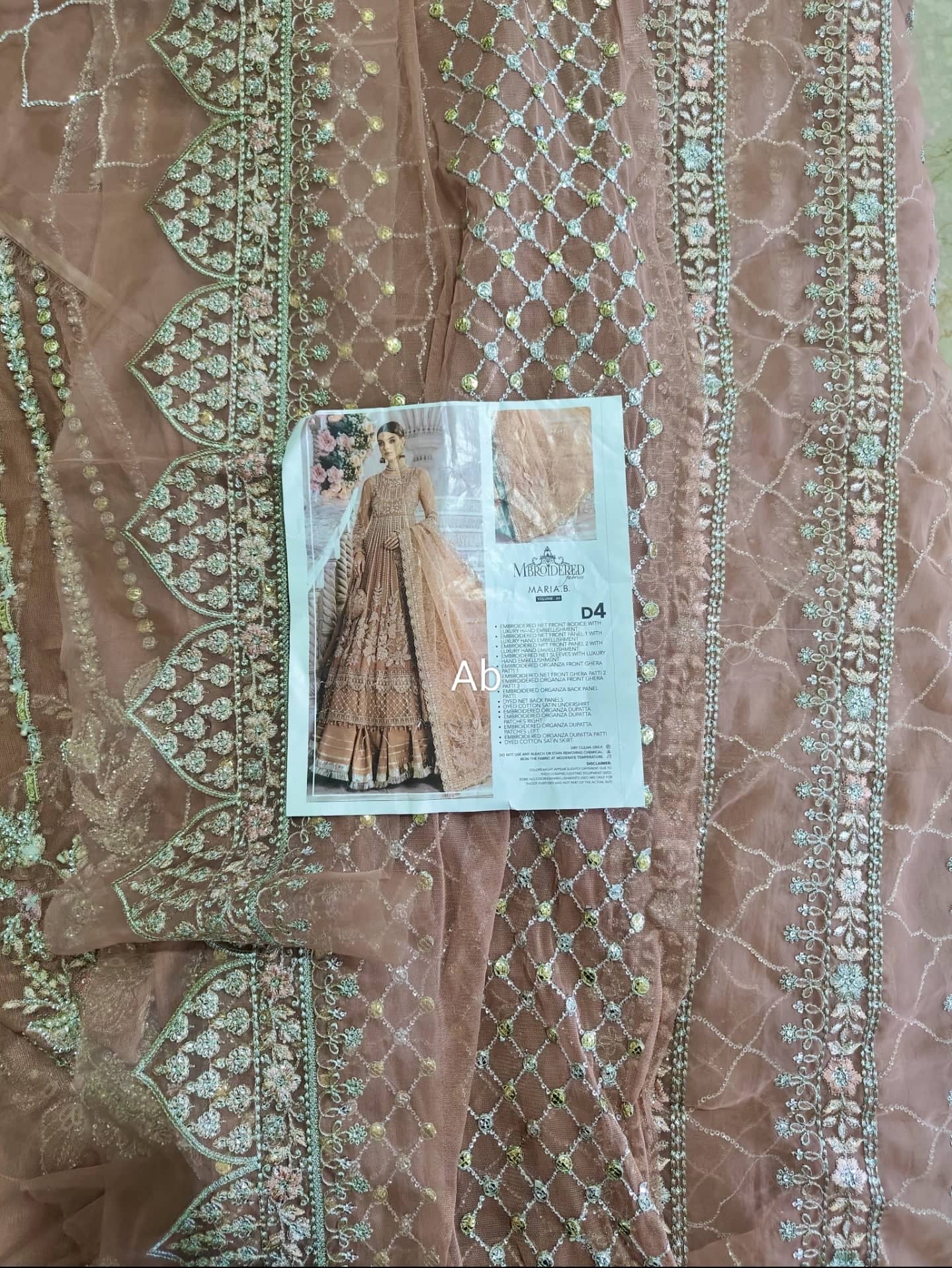 Maria B Mbroidered open pics Open Pic/Maria B Mbroidered/Ash Pink/BD 2804