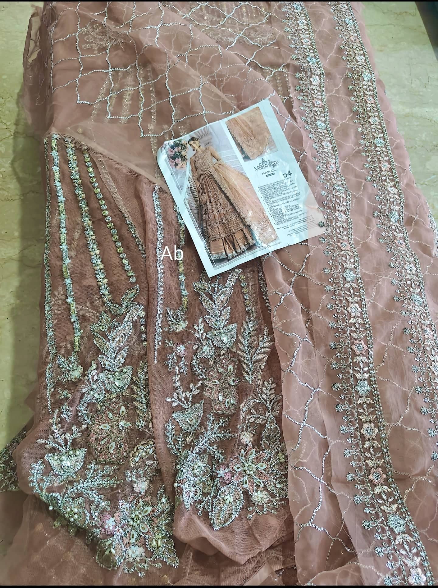 Maria B Mbroidered open pics Open Pic/Maria B Mbroidered/Ash Pink/BD 2804