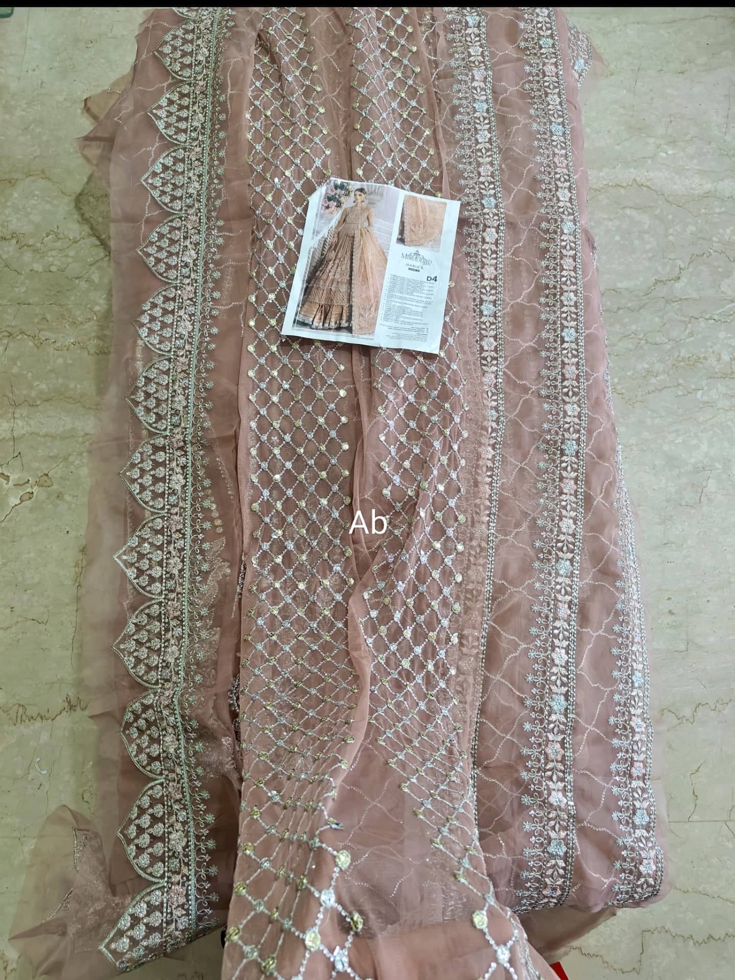 Maria B Mbroidered open pics Open Pic/Maria B Mbroidered/Ash Pink/BD 2804