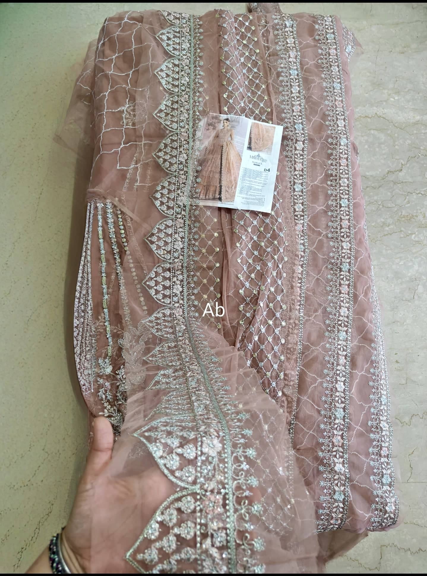 Maria B Mbroidered open pics Open Pic/Maria B Mbroidered/Ash Pink/BD 2804