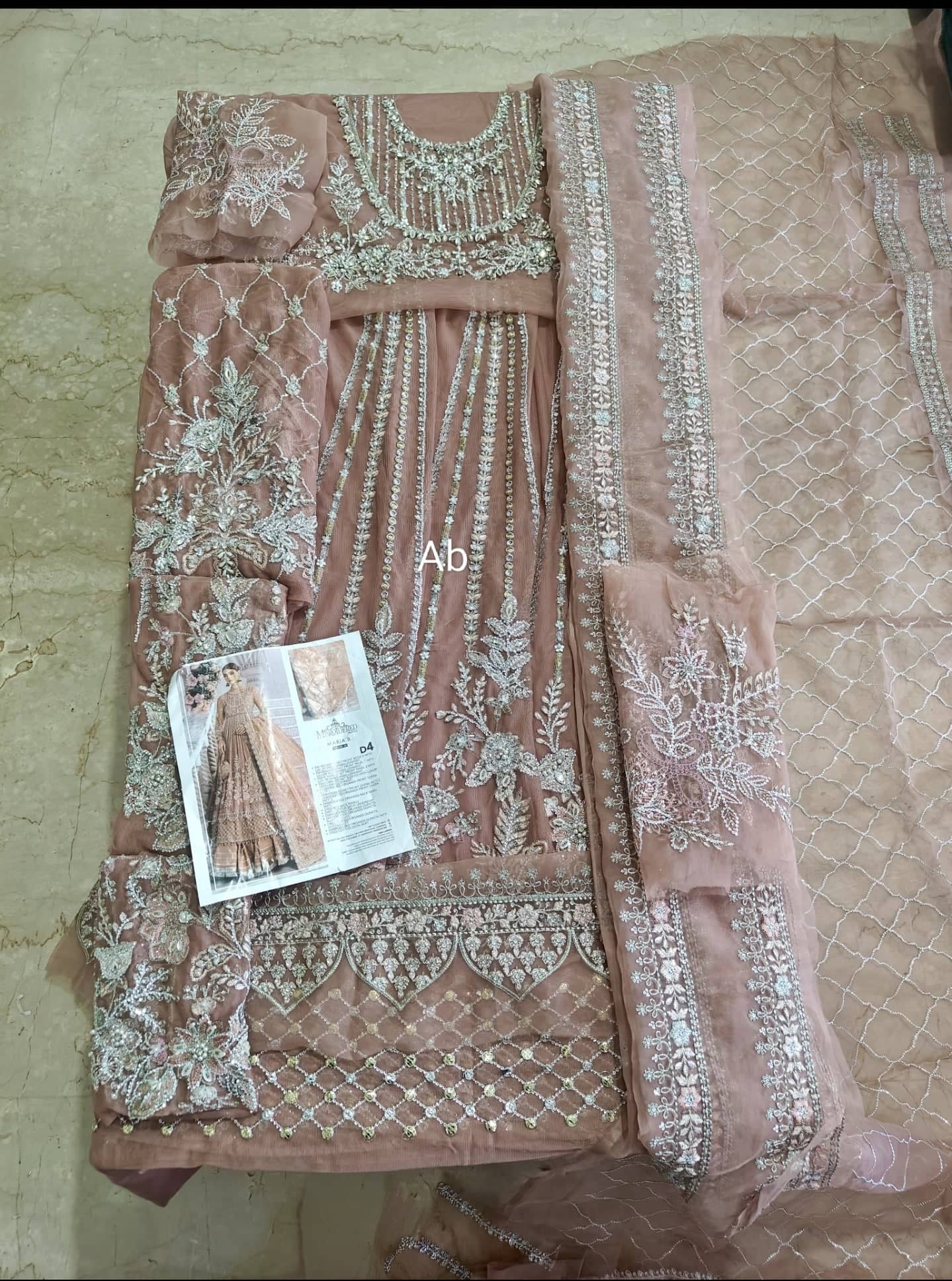 Maria B Mbroidered open pics Open Pic/Maria B Mbroidered/Ash Pink/BD 2804