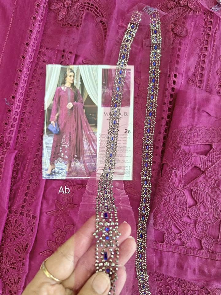 Open Pic/Maria B Luxury Lawn 25/2B/Magenta