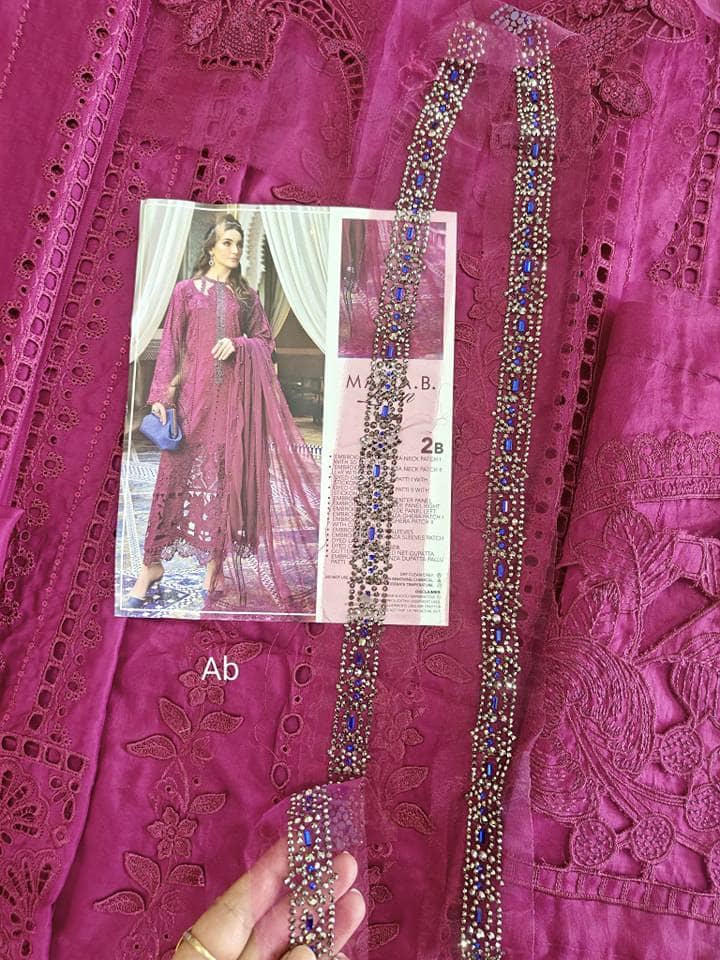 Open Pic/Maria B Luxury Lawn 25/2B/Magenta