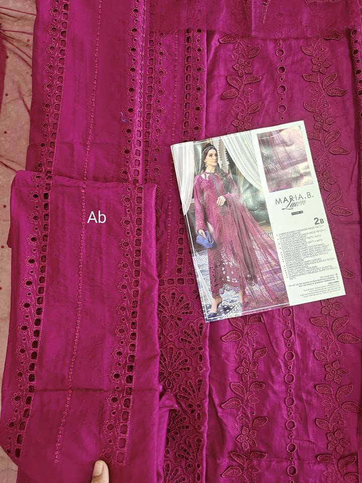 Open Pic/Maria B Luxury Lawn 25/2B/Magenta
