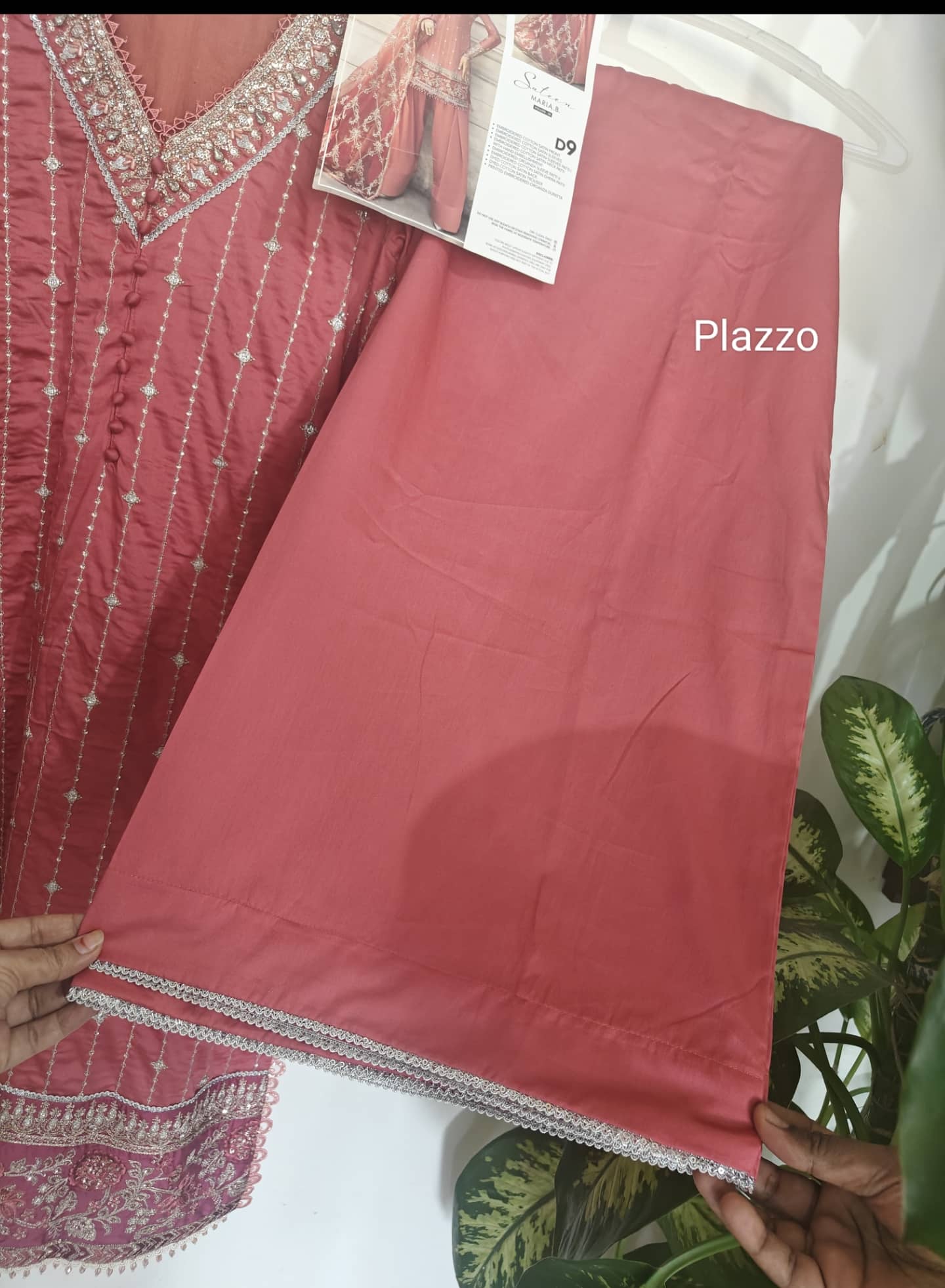 Stitched/Maria B Sateen/Size -M
