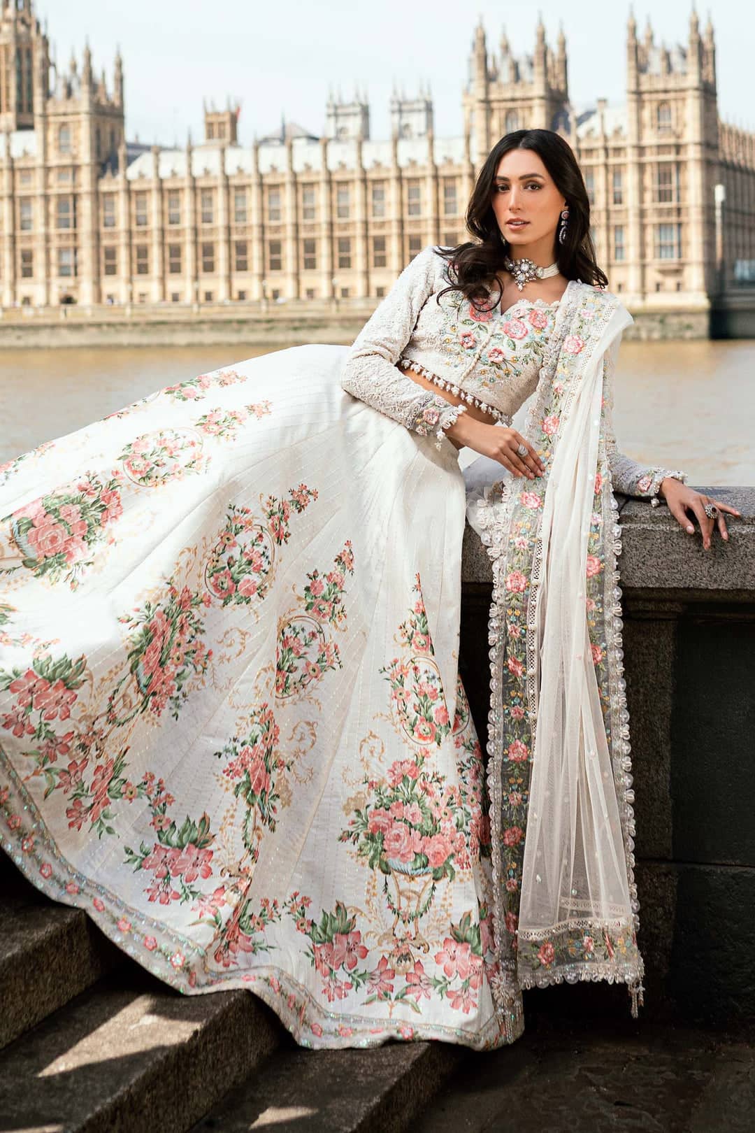 Restocked/Maria B Soiree Luxury Formals/Off White/D 2