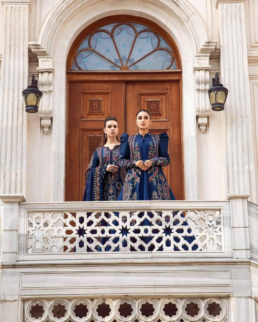 Restocked/Maria B Linen 23/Navy Blue DL-1109