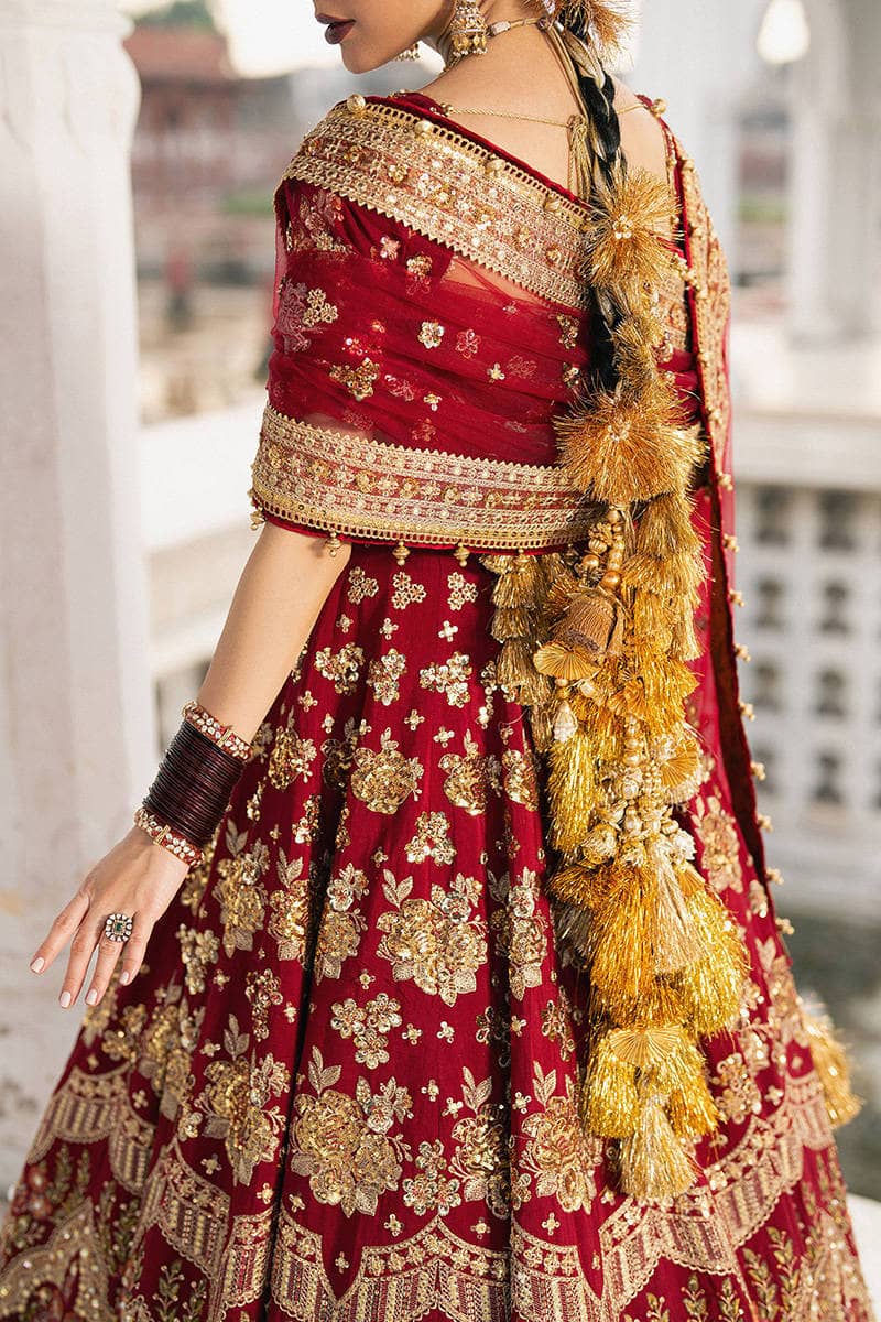 Mohsin Naveed Ranjha Chiffon Pakistani Suit Mohsin Naveed Ranjha 25/Makhfi/Shaadi Collection/Red/Bia Jaan