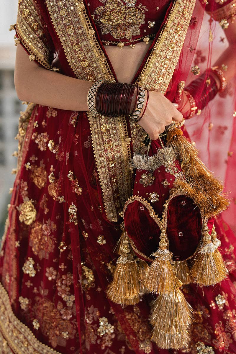 Mohsin Naveed Ranjha Chiffon Pakistani Suit Mohsin Naveed Ranjha 25/Makhfi/Shaadi Collection/Red/Bia Jaan