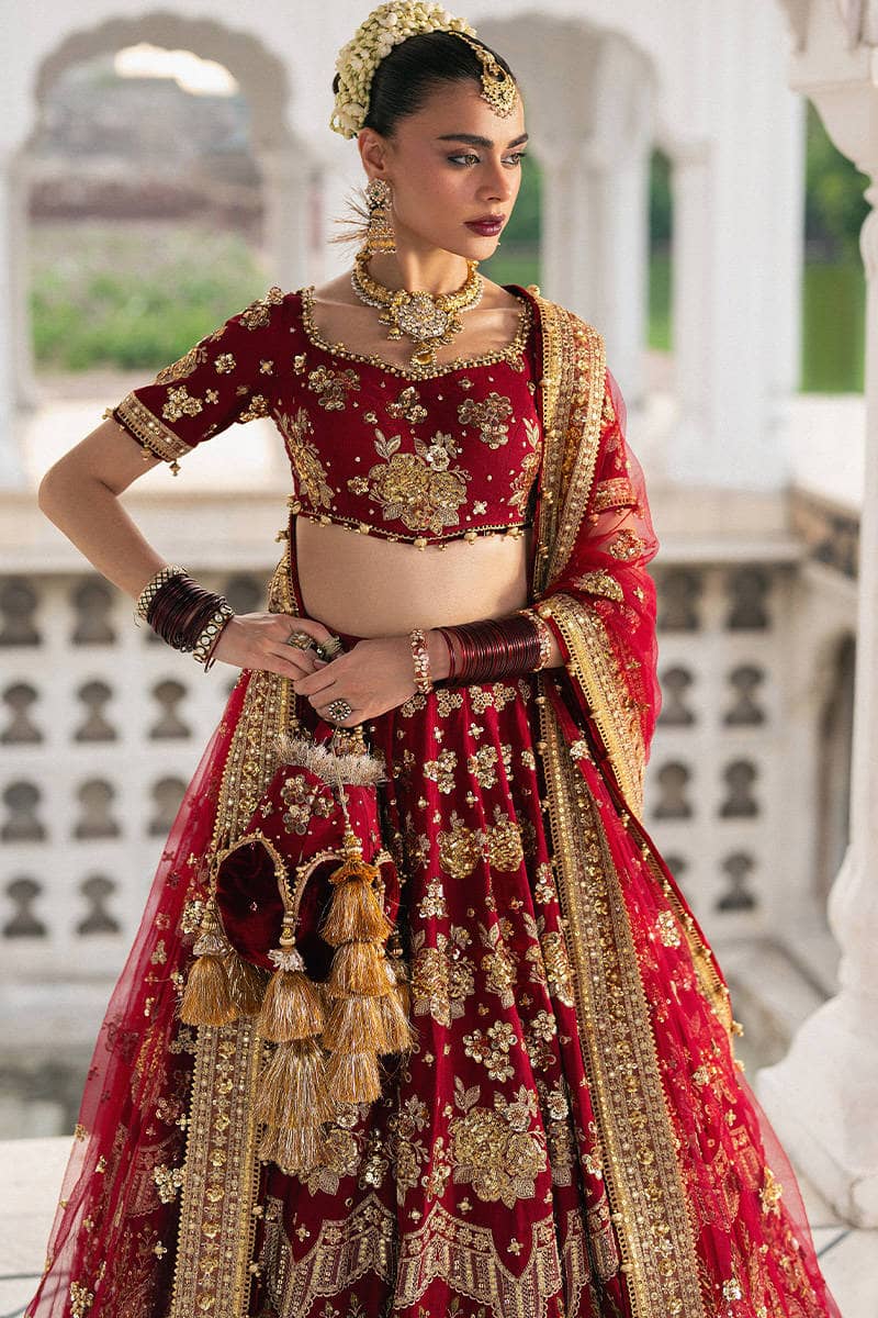 Mohsin Naveed Ranjha Chiffon Pakistani Suit Mohsin Naveed Ranjha 25/Makhfi/Shaadi Collection/Red/Bia Jaan