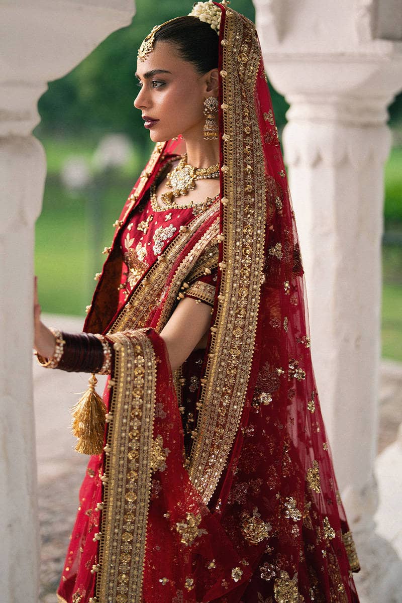 Mohsin Naveed Ranjha Chiffon Pakistani Suit Mohsin Naveed Ranjha 25/Makhfi/Shaadi Collection/Red/Bia Jaan