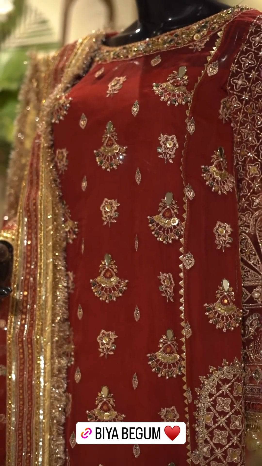 Stitched Look of Unstitched Mohsin Naveed Ranjha/Zarlish/Shaadi Collection/Biya Begum/Size - SM L XL