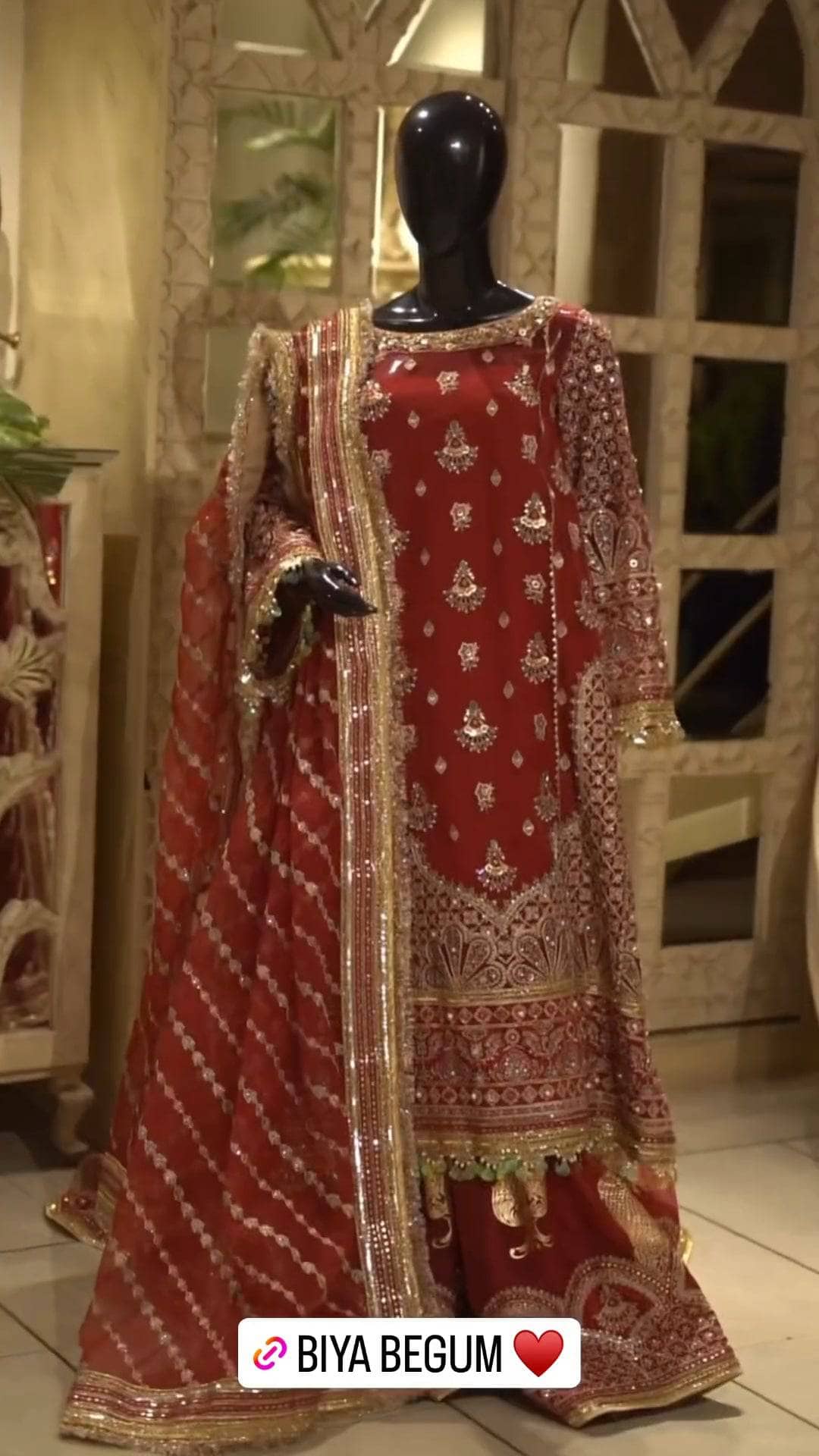Stitched Look of Unstitched Mohsin Naveed Ranjha/Zarlish/Shaadi Collection/Biya Begum/Size - SM L XL