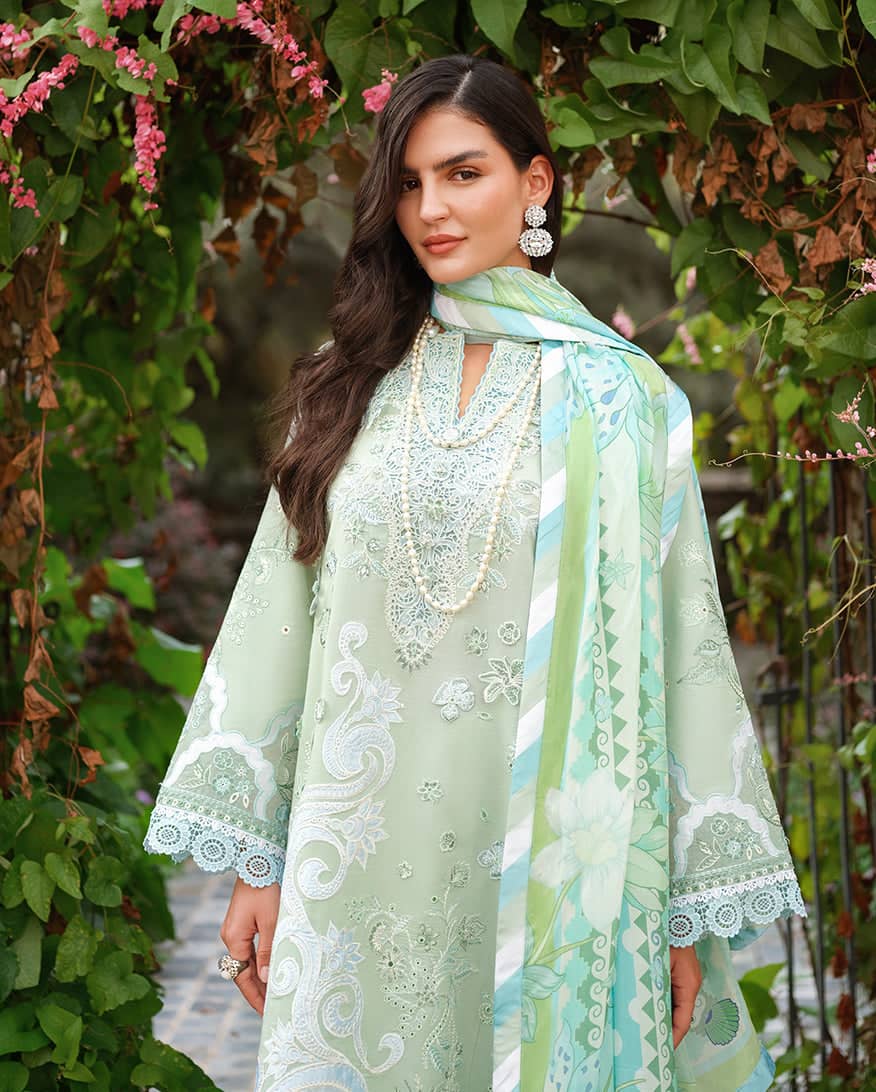Mushq Amoi Lawn/Love Escape/Mint Green
