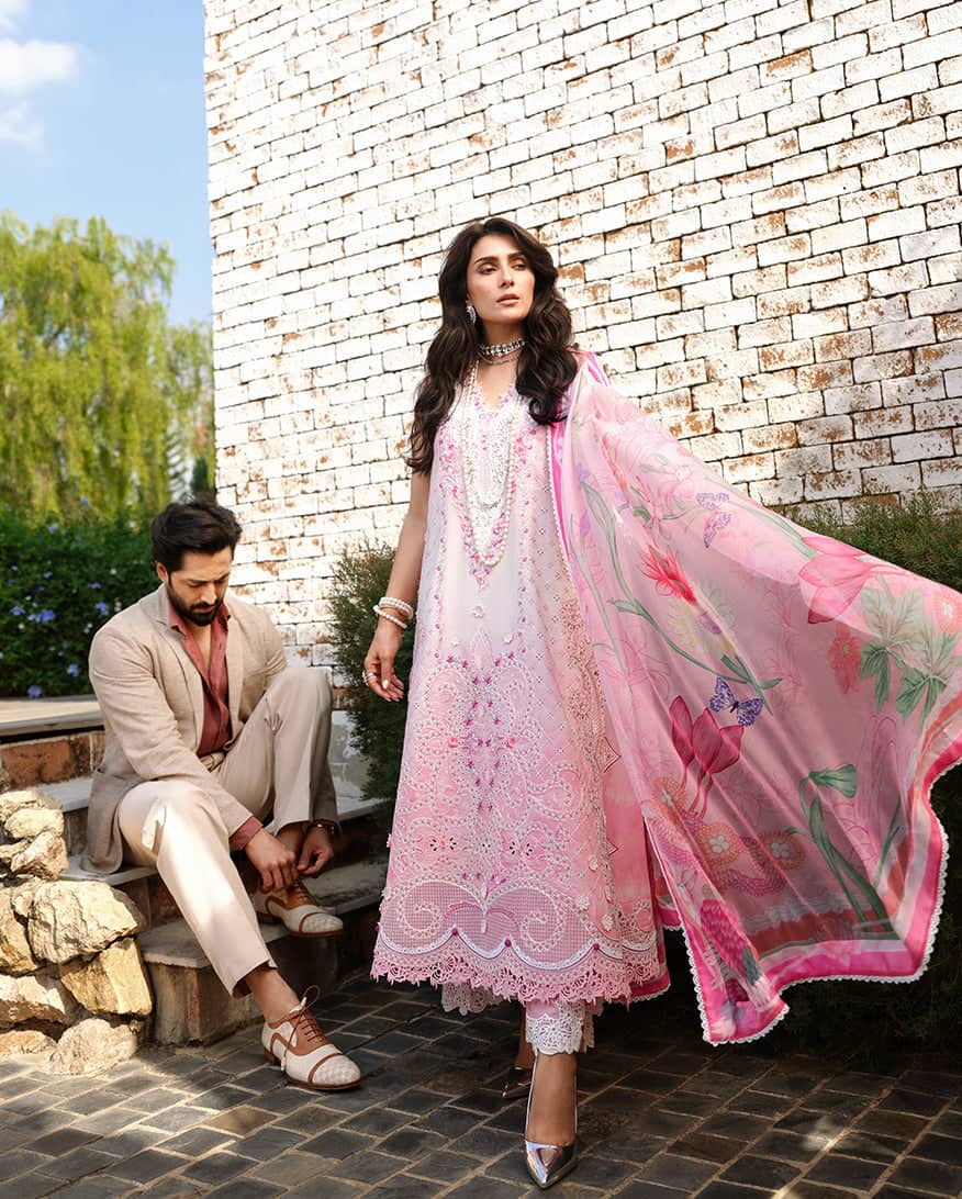 Mushq Amoi Lawn/Silent Dreamer/Pink