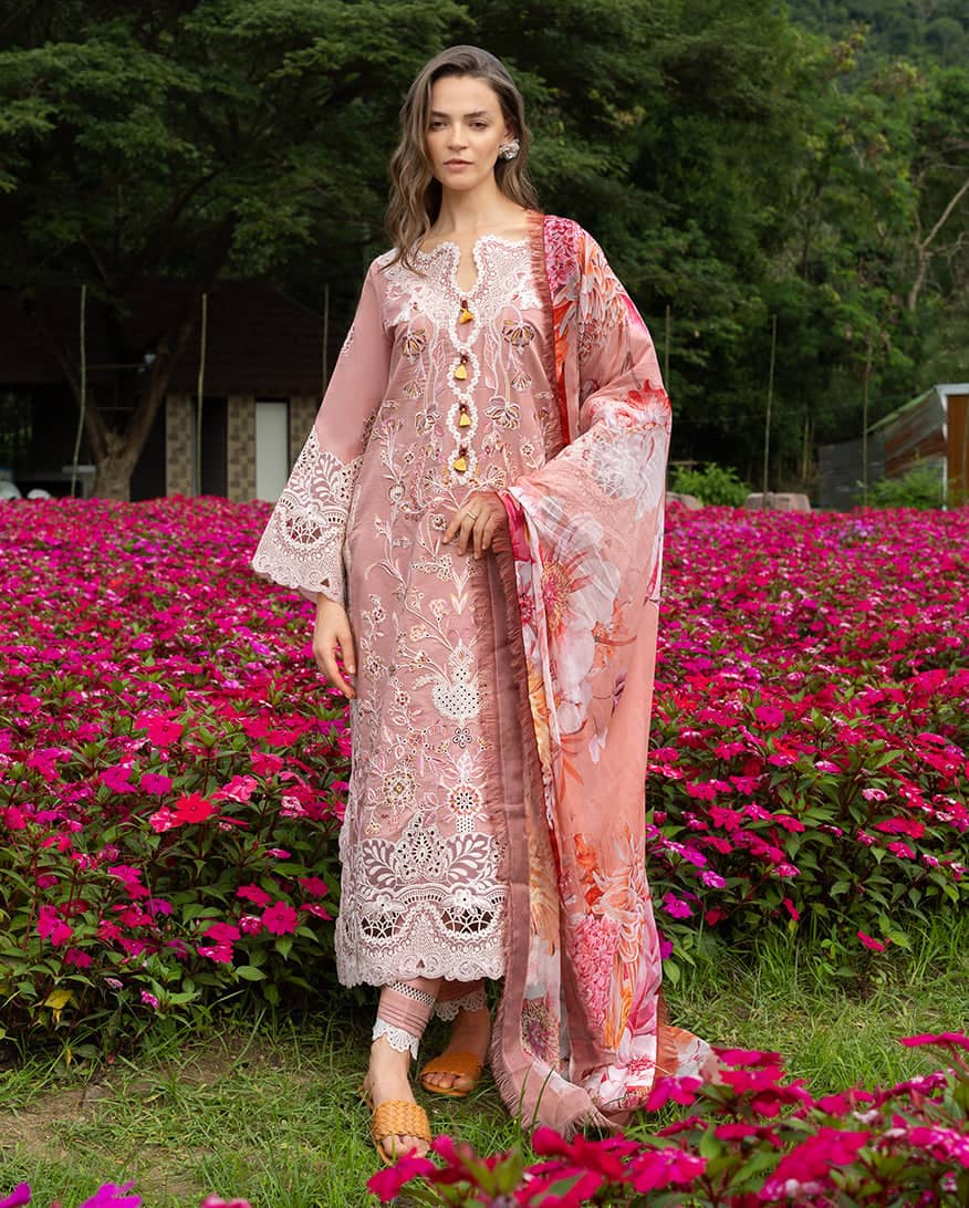 Mushq Hemline 26/Peach Blossom/Peach/Chiffon Dupatta