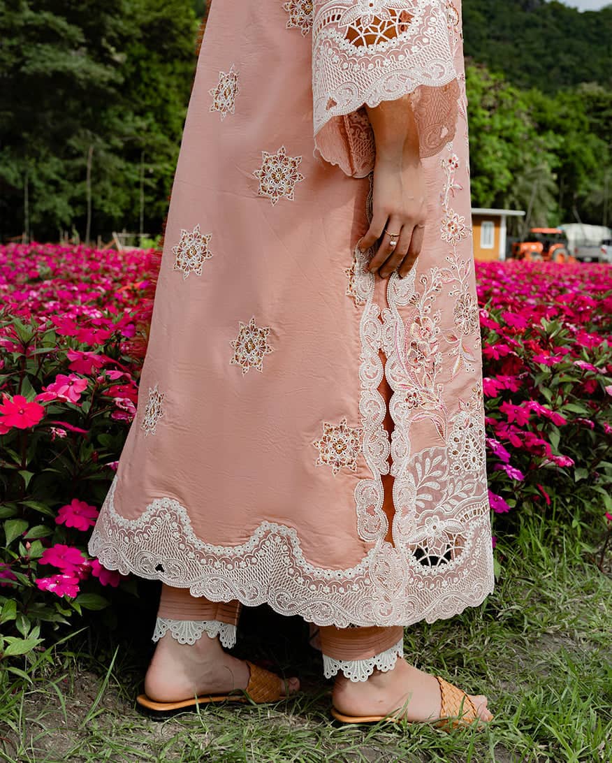 Mushq Hemline 26/Peach Blossom/Peach/Chiffon Dupatta
